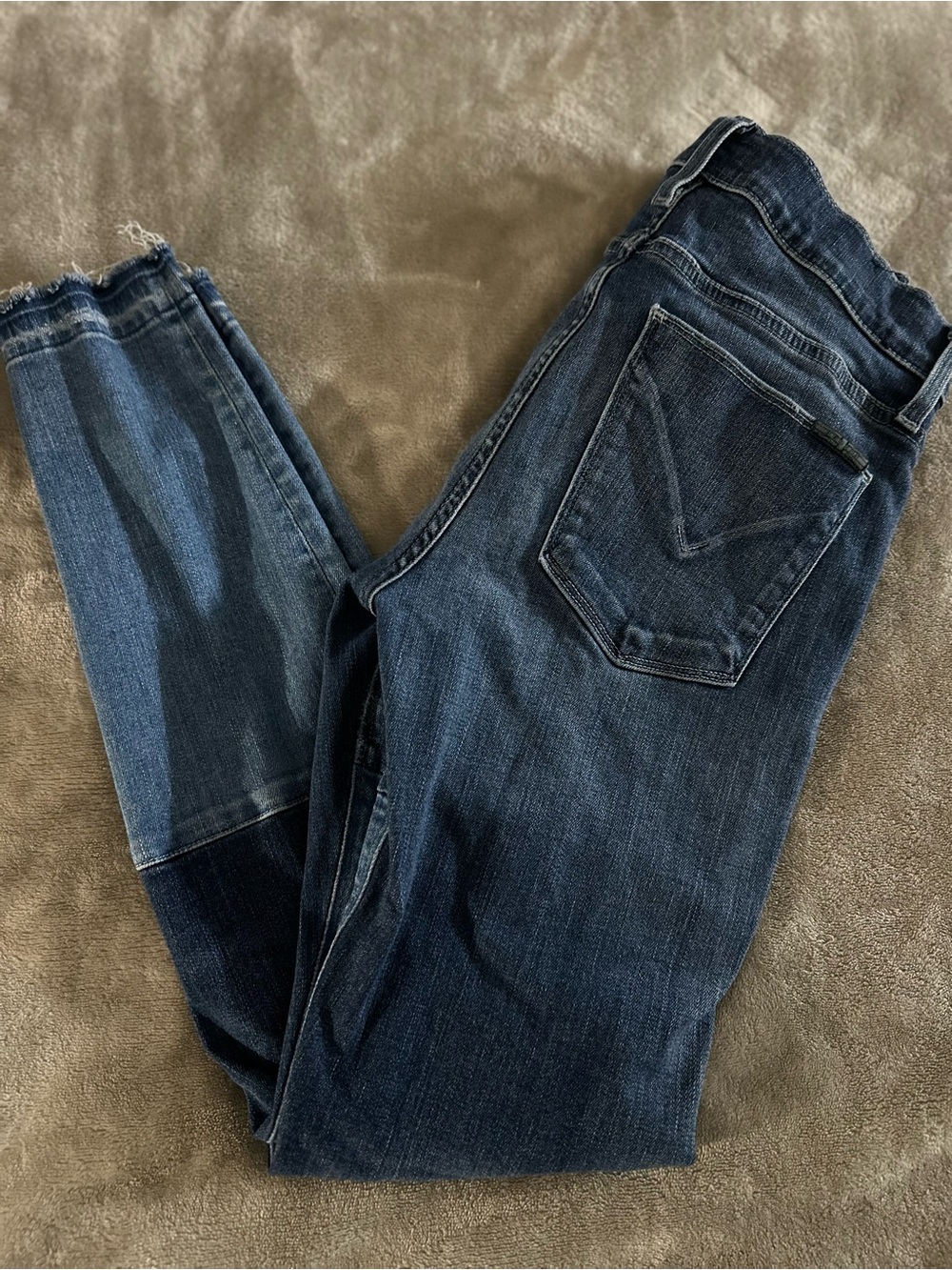 Hudson Jeans Indigo Patch Skinny Jeans